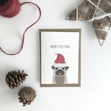 Load image into Gallery viewer, Pug - Plantable Christmas Card