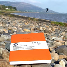 Load image into Gallery viewer, Burnt Orange A5 Lined Notebook- Recycled Leather