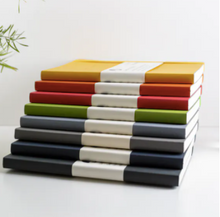 Load image into Gallery viewer, RECYCLED LEATHER A5 LINED NOTEBOOK. - BURNT ORANGE stationary OH MY GOOD Ireland