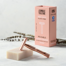 Load image into Gallery viewer, ROSE GOLD REUSABLE SAFETY RAZOR Health and beauty OH MY GOOD Ireland
