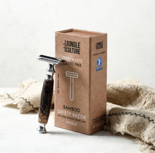 Load image into Gallery viewer, DARK BAMBOO REUSABLE SAFETY RAZOR (THICK HANDLE) Health and beauty OH MY GOOD Ireland