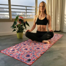 Load image into Gallery viewer, RECYCLE BOTTLES WITH OUR YOGA MAT TOWEL - RED  MANDALA Exercise &amp; Fitness OH MY GOOD Ireland
