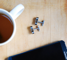 Load image into Gallery viewer, RECYCLED BICYCLE CHAIN CUFFLINKS Apparel & Accessories OH MY GOOD Ireland