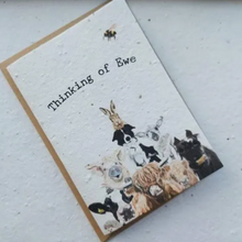 Load image into Gallery viewer, THINKING OF EWE - PLANTABLE WILDFLOWER CARD Greeting & Note Cards OH MY GOOD Ireland