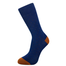 Load image into Gallery viewer, BLUE AND BROWN DOT BAMBOO SOCKS SIZE 8.5-12 Socks OH MY GOOD Ireland
