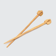 Load image into Gallery viewer, HAND CARVED OLIVE WOOD ELEPHANT CHOPSTICKS Chopsticks OH MY GOOD Ireland