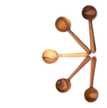 Load image into Gallery viewer, HAND CARVED OLIVE WOOD LONG HANDLED COFFEE SPOON OH MY GOOD Ireland