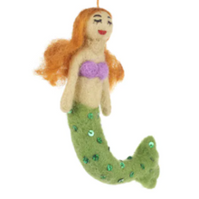 Load image into Gallery viewer, HANDMADE FELT THE MERMAIDS FAIR TRADE HANGING DECORATION CORAL Seasonal & Holiday Decorations OH MY GOOD Ireland