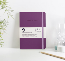 Load image into Gallery viewer, Recycled Leather Notebook-Deep Purple
