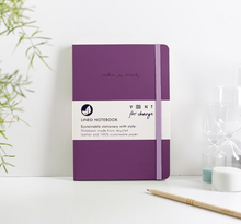Load image into Gallery viewer, Recycled Leather Notebook-Deep Purple