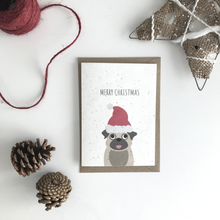 Load image into Gallery viewer, Pug - Plantable Christmas Card
