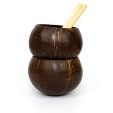 Load image into Gallery viewer, NATURAL COCONUT SHELL CUP SET OF 2 Tableware OH MY GOOD Ireland
