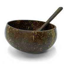 Load image into Gallery viewer, CLASSIC COCONUT BOWL WITH RECLAIMED WOODEN SPOON coconut bowl OH MY GOOD Ireland
