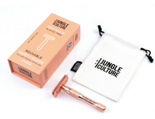 Load image into Gallery viewer, ROSE GOLD REUSABLE SAFETY RAZOR Health and beauty OH MY GOOD Ireland
