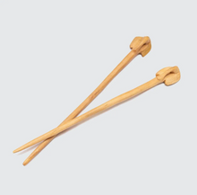 Load image into Gallery viewer, HAND CARVED OLIVE WOOD ELEPHANT CHOPSTICKS Chopsticks OH MY GOOD Ireland
