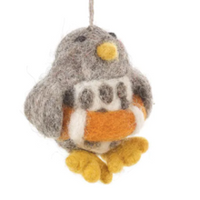 Load image into Gallery viewer, HANDMADE FELT PERRY THE PENGUIN BIODEGRADABLE HANGING DECORATION Seasonal &amp; Holiday Decorations OH MY GOOD Ireland
