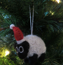 Load image into Gallery viewer, HANDMADE FELT BIODEGRADABLE CHRISTMAS BLACK SHEEP TREE HANGING DECORATION Seasonal &amp; Holiday Decorations OH MY GOOD Ireland
