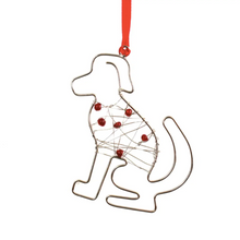 Load image into Gallery viewer, BEADED DOG ORNAMENT- FAIR TRADE Seasonal &amp; Holiday Decorations OH MY GOOD Ireland
