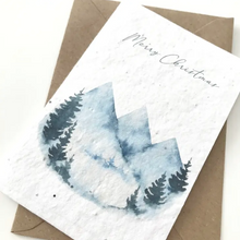 Load image into Gallery viewer, Blue Forest-Plantable Christmas Card
