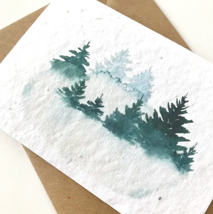Green Forest- Plantable Christmas Card